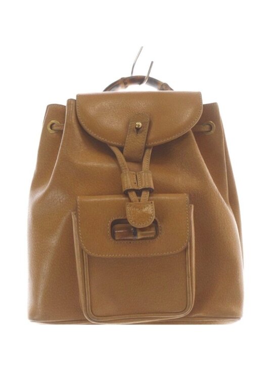 Gucci Bamboo Leather Backpack Brown main image 8